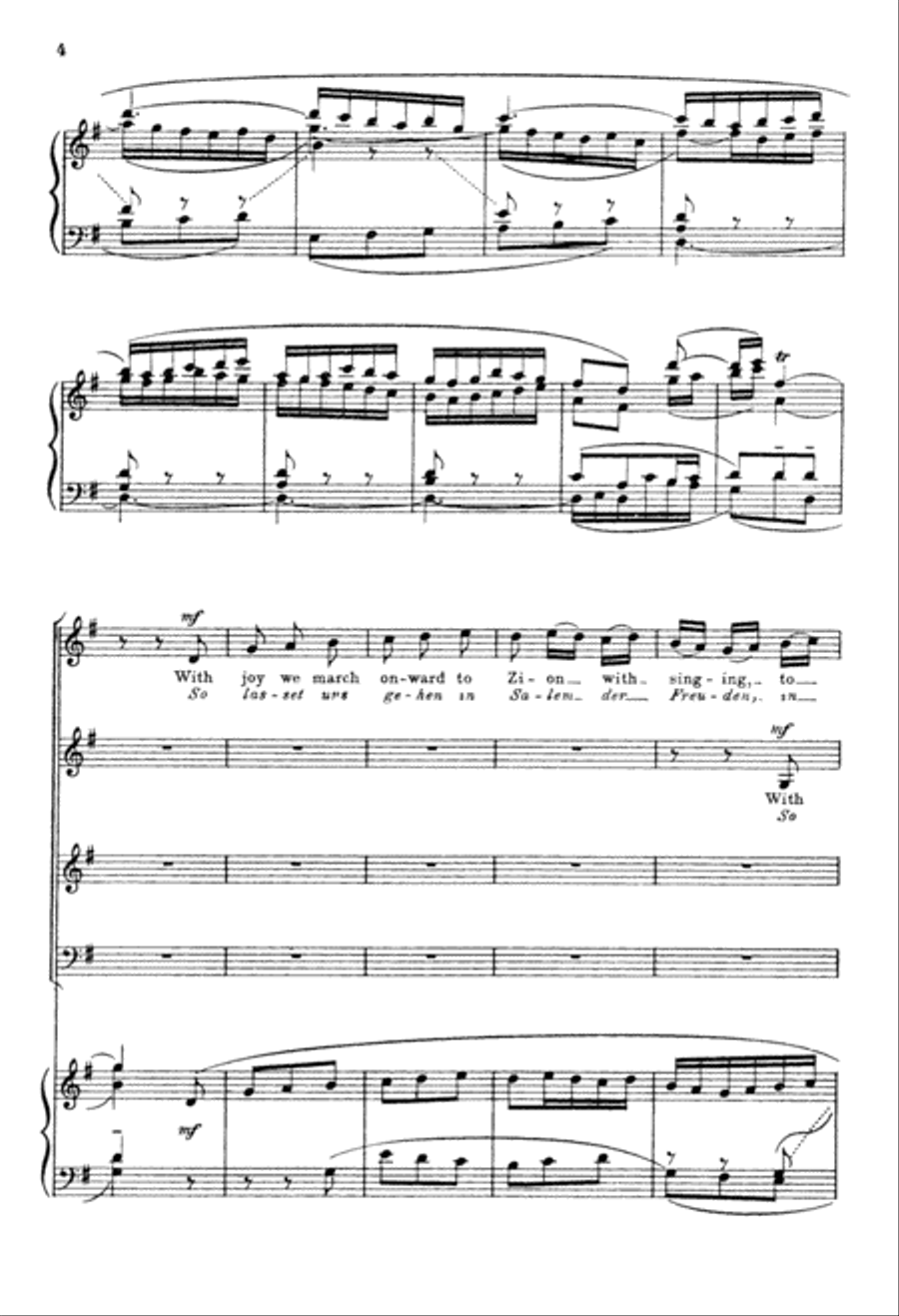 With Joy We March onward to Zion (So lasset uns gehen in Salem) 4-Part scores gallery preview page 3