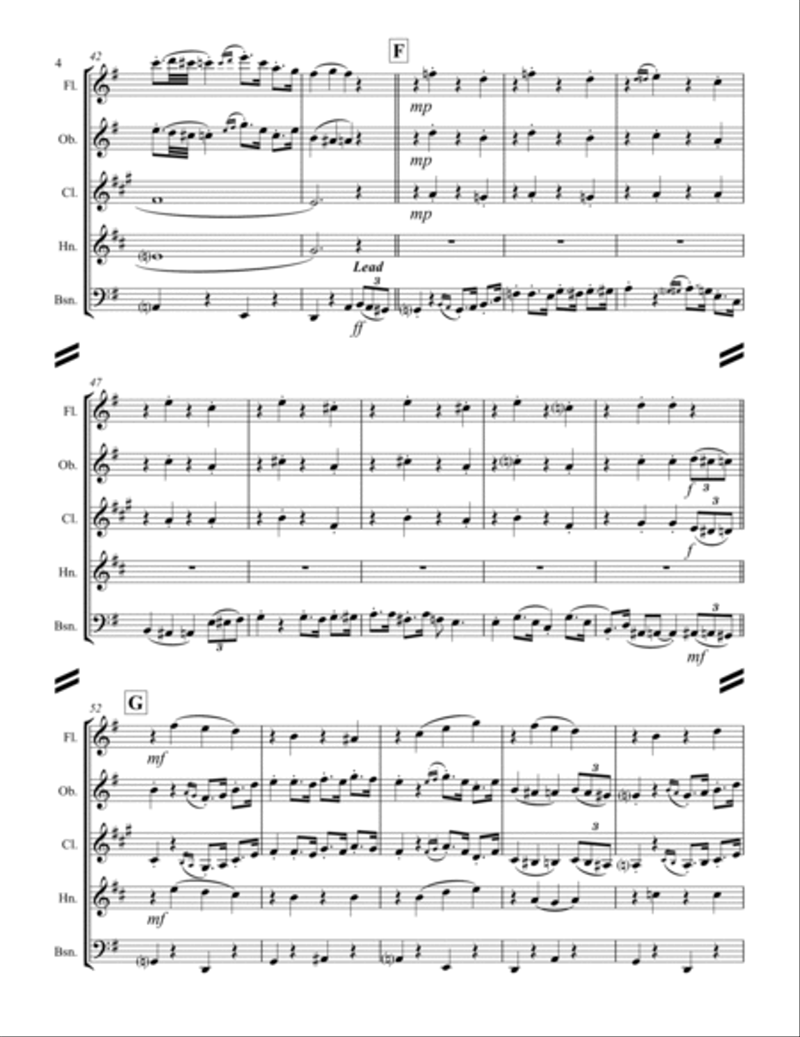 Bubbles In The Wine Woodwind Quintet scores gallery preview page 5