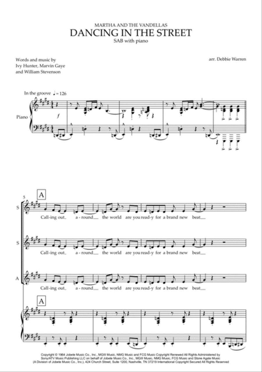 Dancing In The Street SSA scores gallery preview page 2