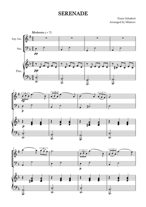 Serenade | Ständchen | Schubert | soprano sax and trombone duet and piano