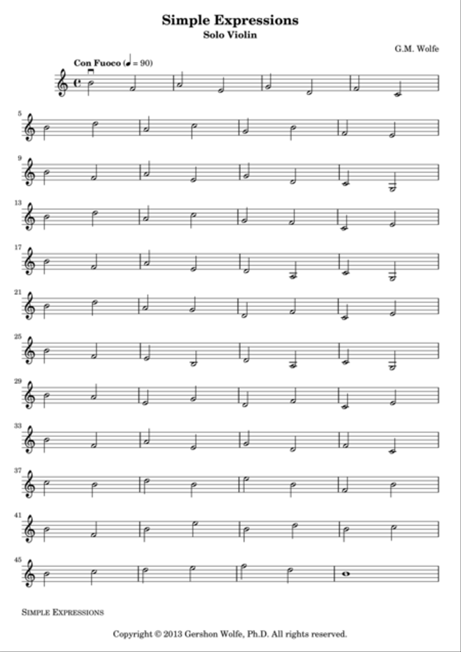Simple Expressions Violin Solo scores gallery preview page 1