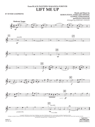 Lift Me Up (from Black Panther: Wakanda Forever) (arr. Vinson) - Bb Tenor Saxophone