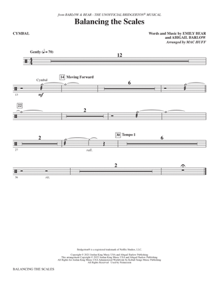 Balancing the Scales (from The Unofficial Bridgerton Musical) (arr. Mac Huff) - Cymbal
