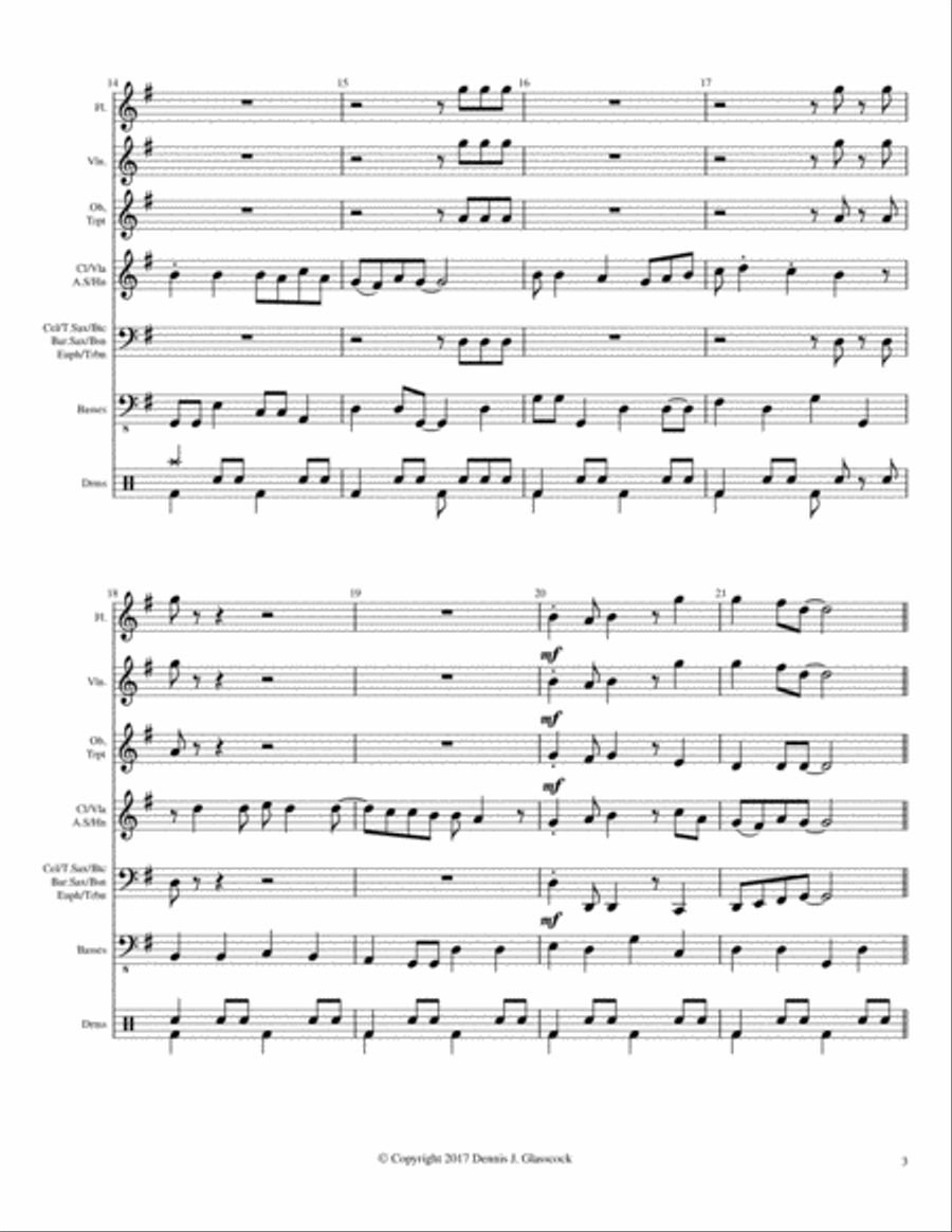 Take My Life and Let It Be Jazz Ensemble scores gallery preview page 3