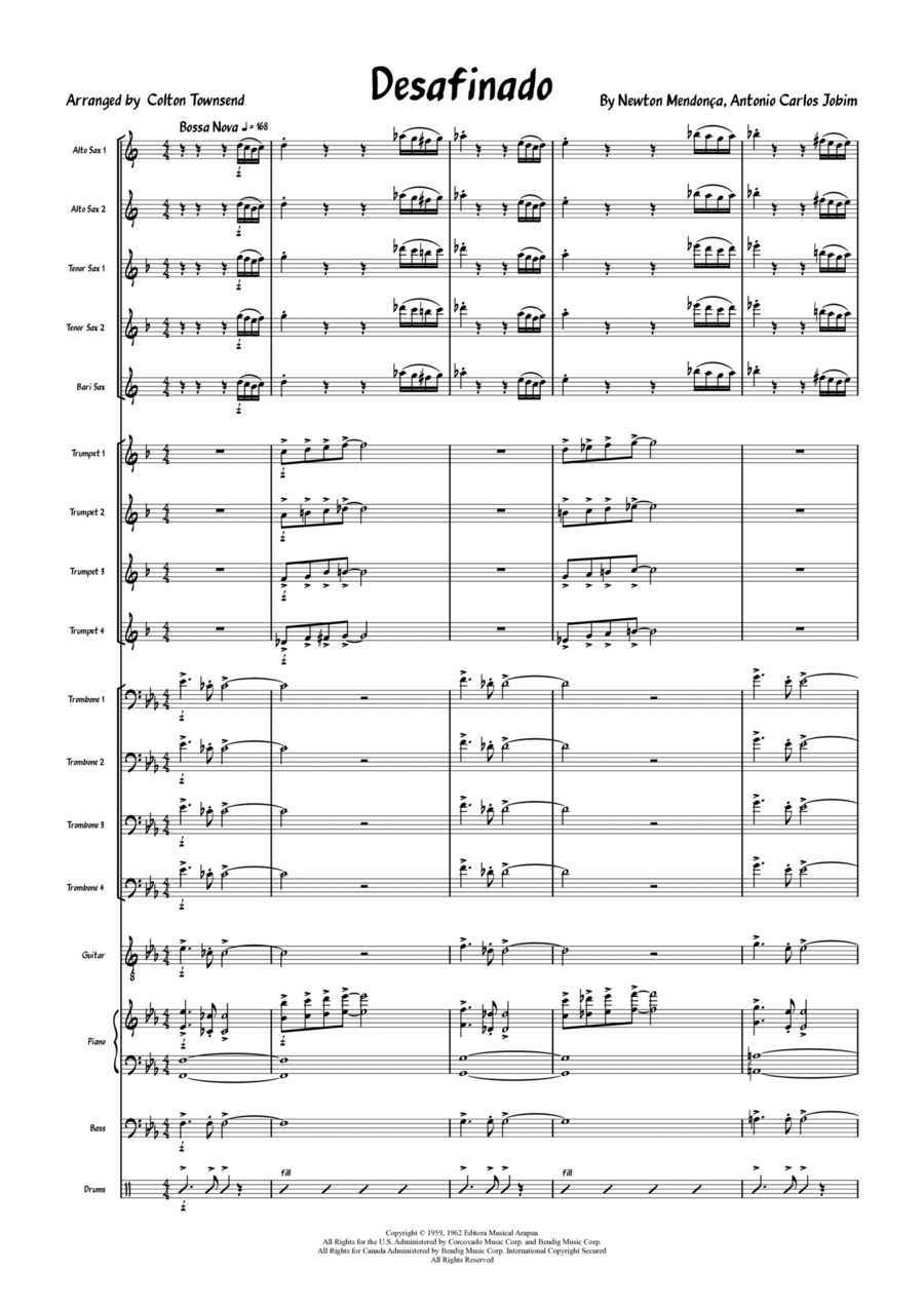 Desafinado Jazz Ensemble scores gallery preview page 1