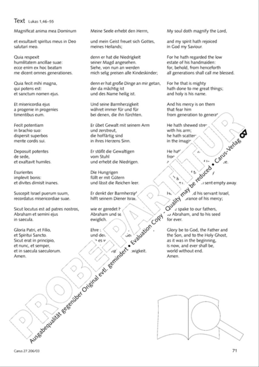 Magnificat 4-Part scores gallery preview page 72