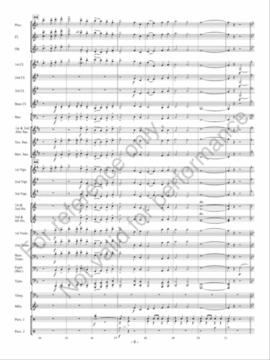 Yorkshire Folk Song Suite Concert Band scores gallery preview page 9