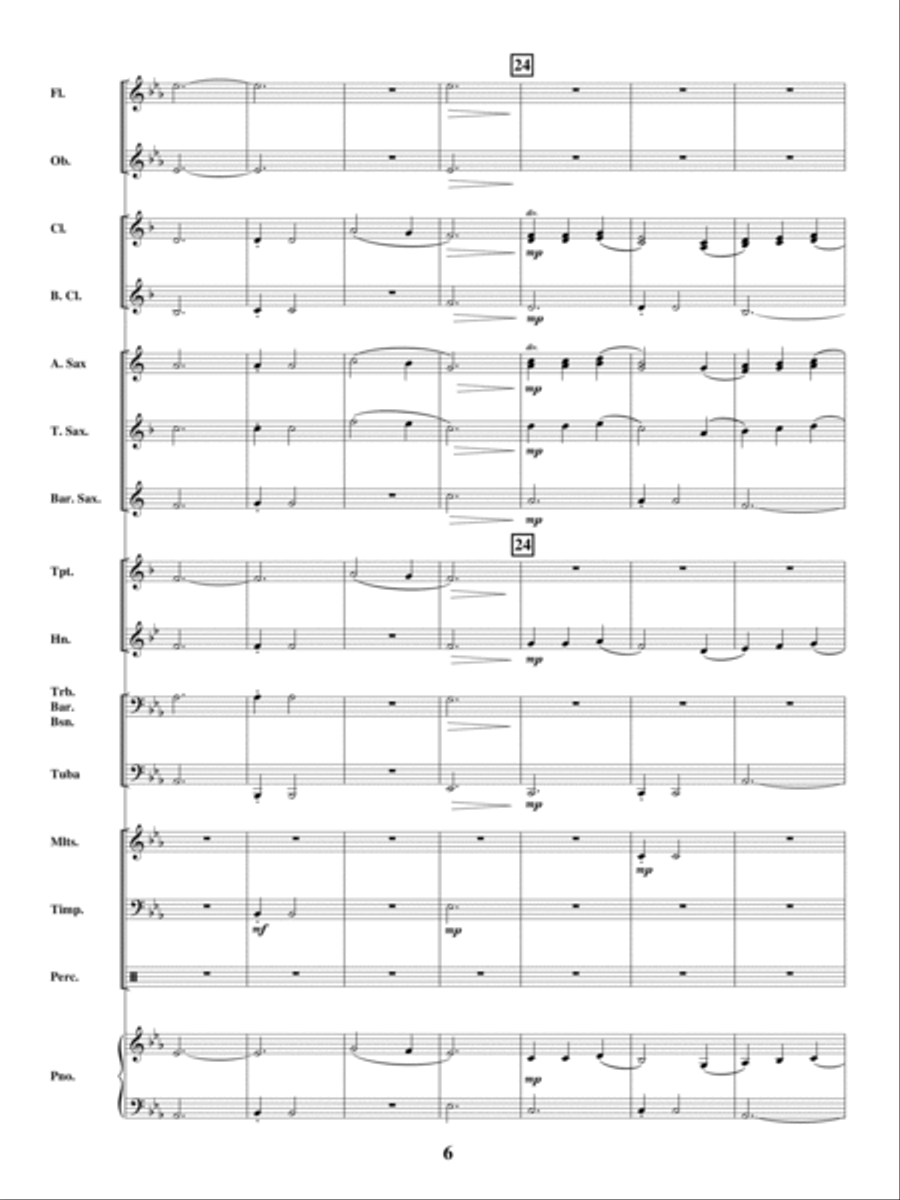 Reflections on the Missouri River Concert Band scores gallery preview page 5