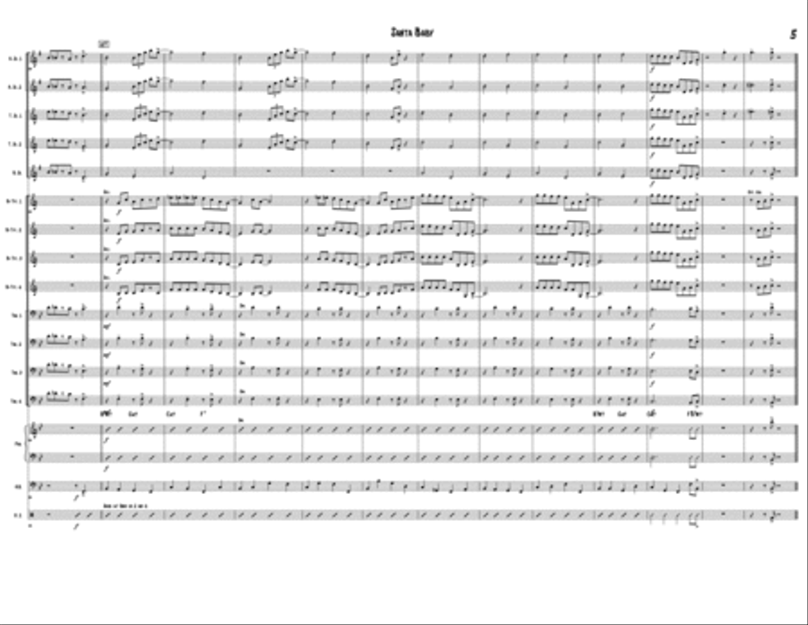 Santa Baby for Jazz Band Jazz Ensemble scores gallery preview page 5