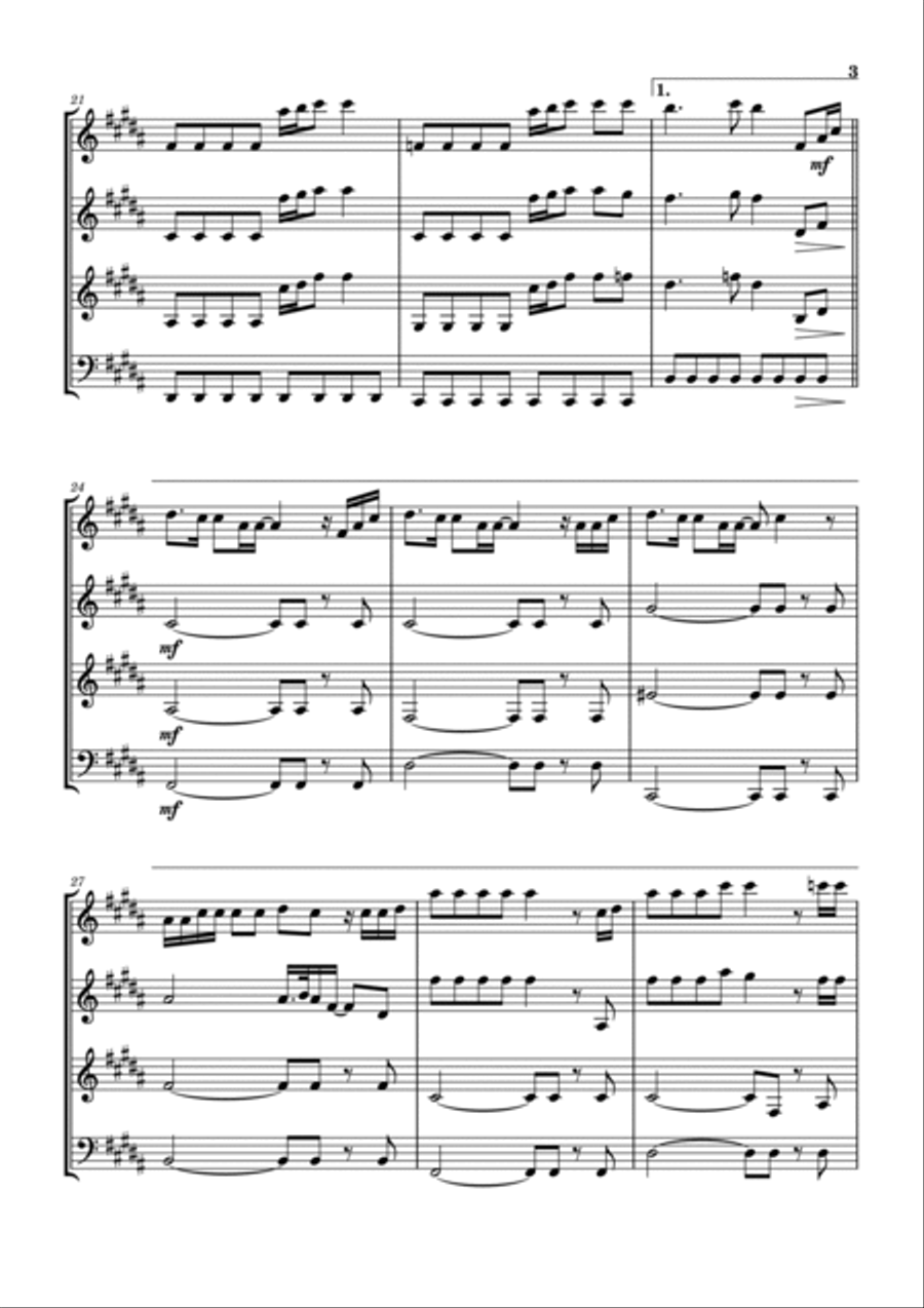 My Jesus Woodwind Quartet scores gallery preview page 4