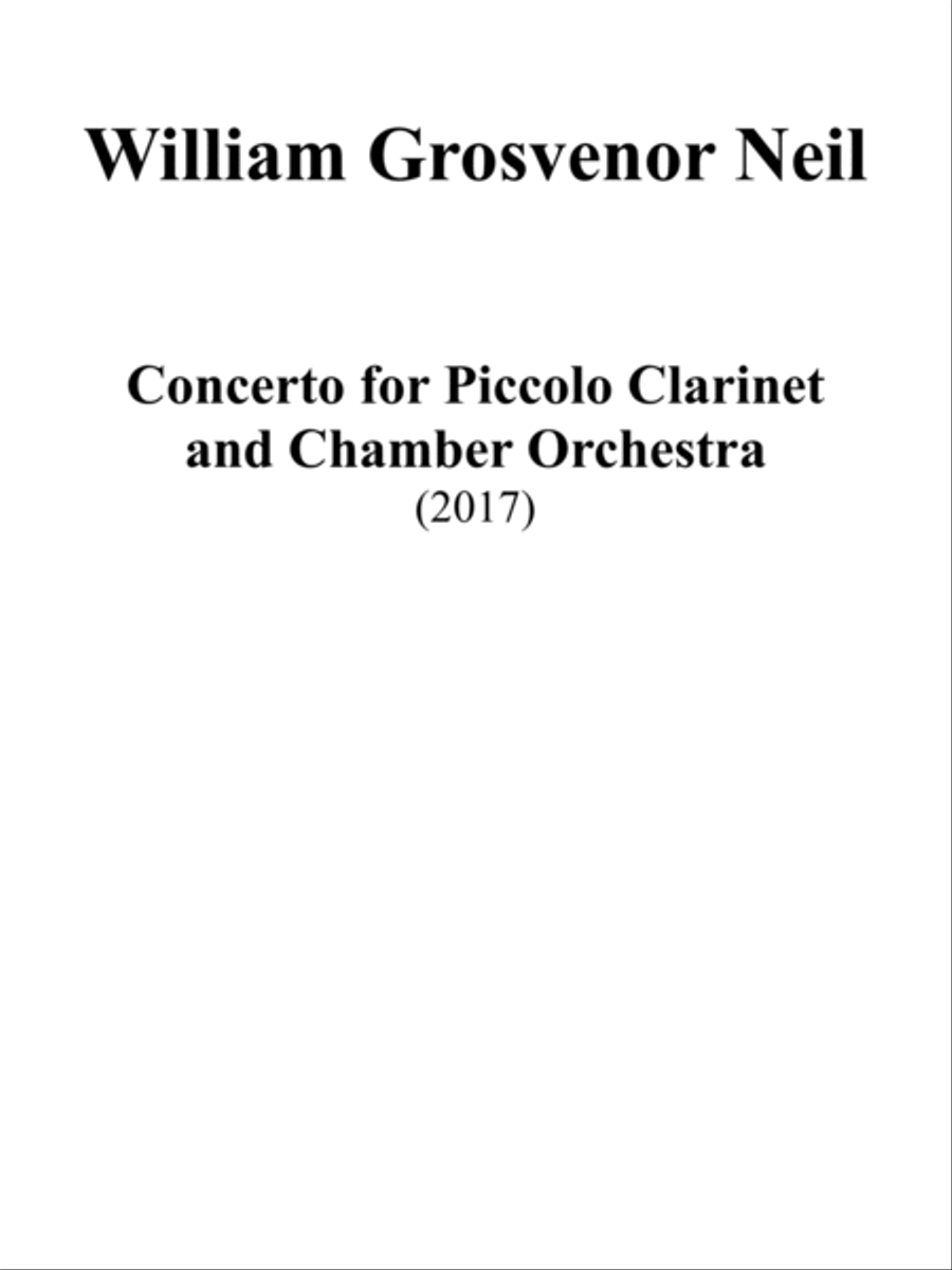 Concerto for Piccolo Clarinet and Chamber Orchestra Chamber Orchestra scores gallery preview page 2