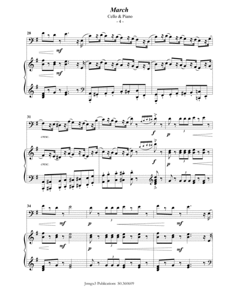 Tchaikovsky: March from Nutcracker Suite for Cello & Piano image number null