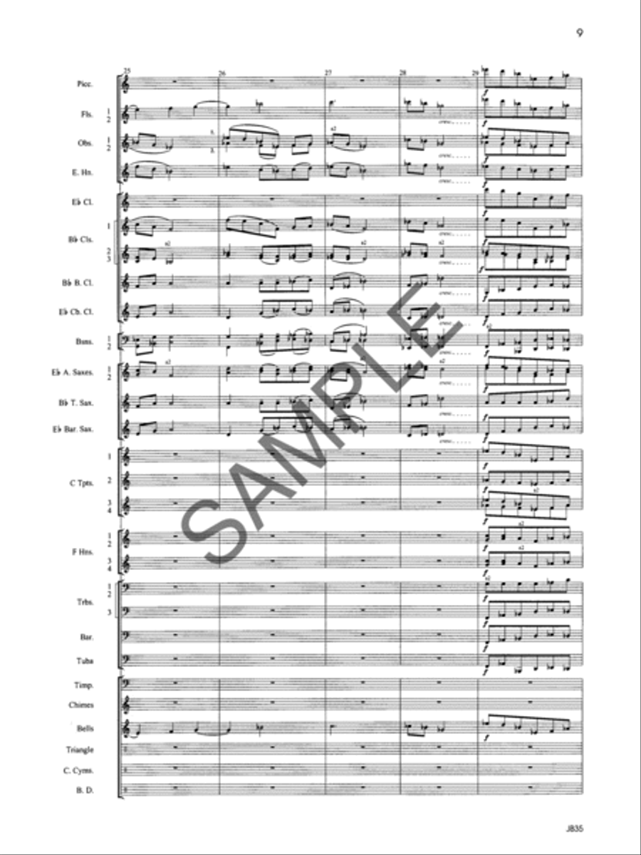 Aubrey Fanfare - Score Concert Band scores gallery preview page 8