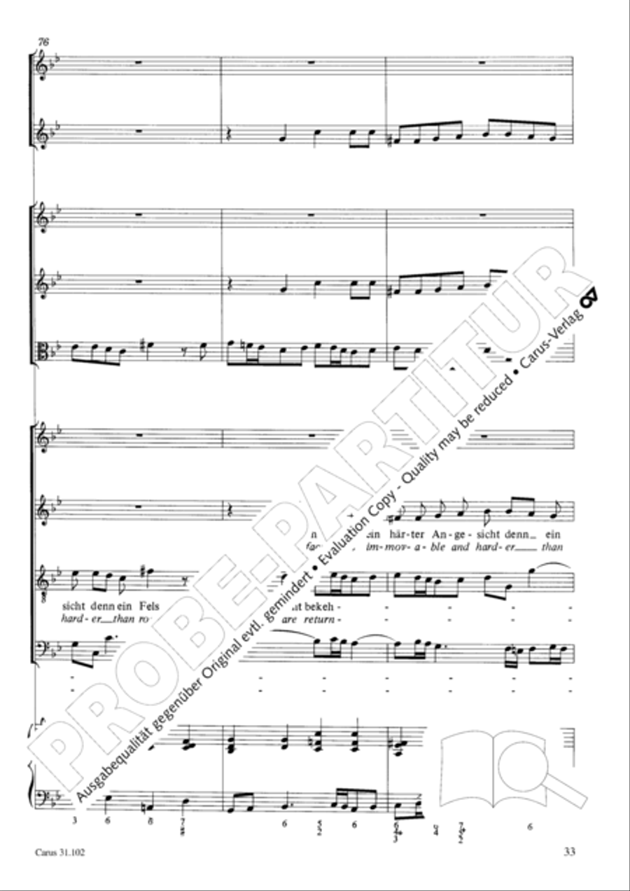 Lord God, your eyes are seeing truth in trusting (Herr, deine Augen sehen nach dem Glauben) ATB scores gallery preview page 34
