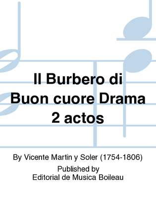 Book cover for Il Burbero di Buon cuore Drama 2 actos