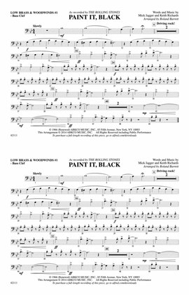 Paint It, Black: Low Brass & Woodwinds #1 - Bass Clef
