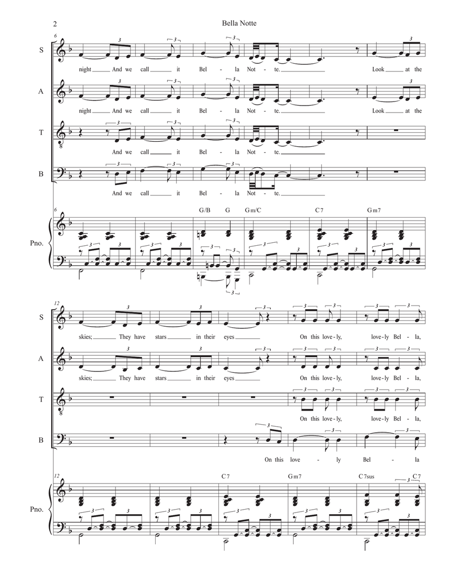 Bella Notte 4-Part scores gallery preview page 2