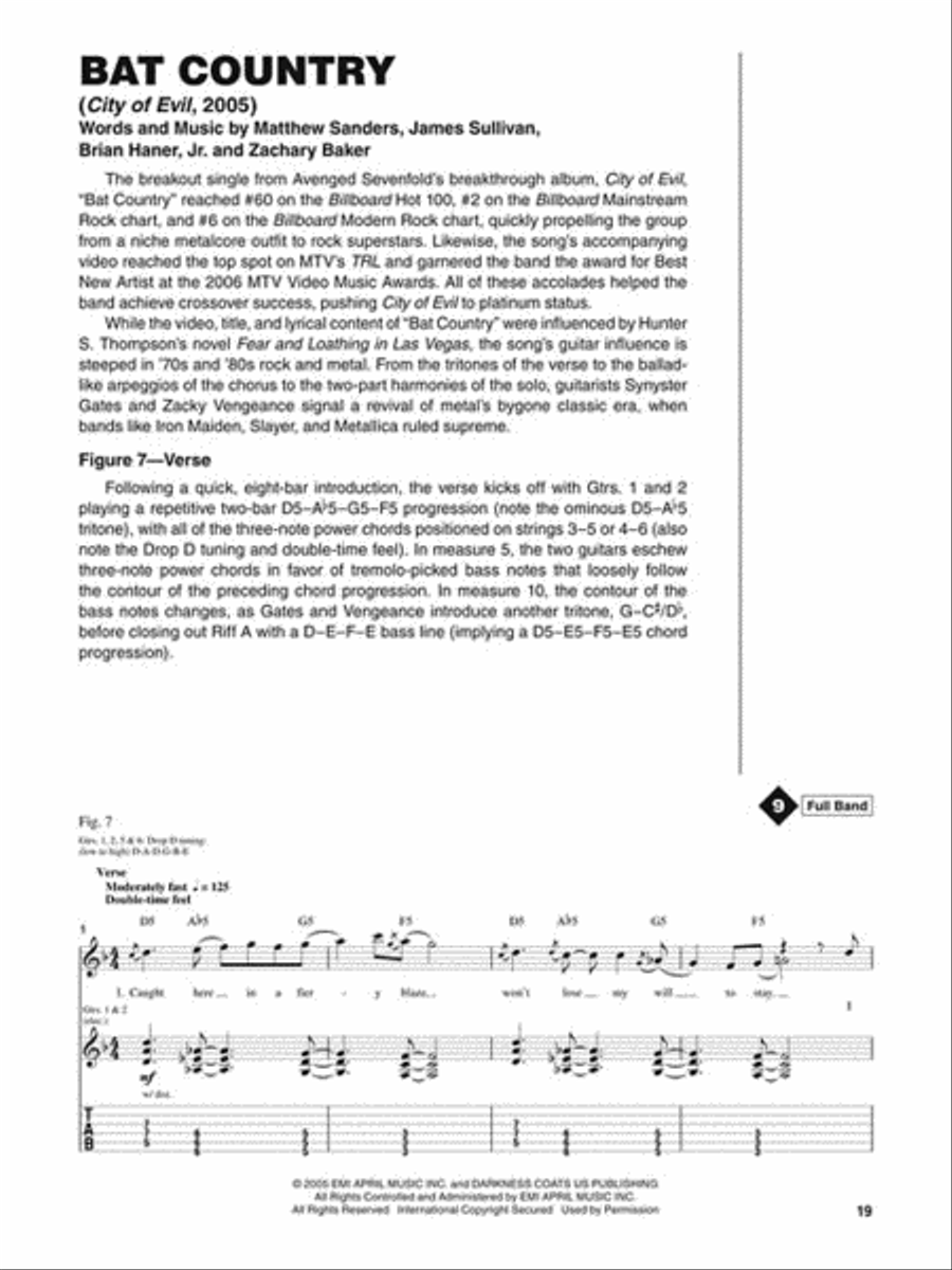 Avenged Sevenfold Electric Guitar scores gallery preview page 5