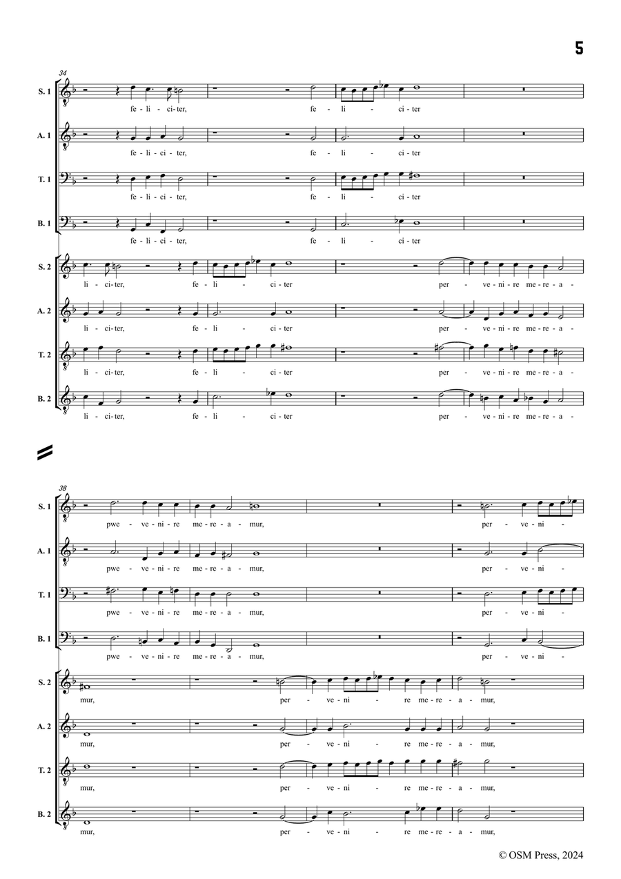 Gussago-Quæ est ista quæ ascendit,for A cappella 4-Part scores gallery preview page 5