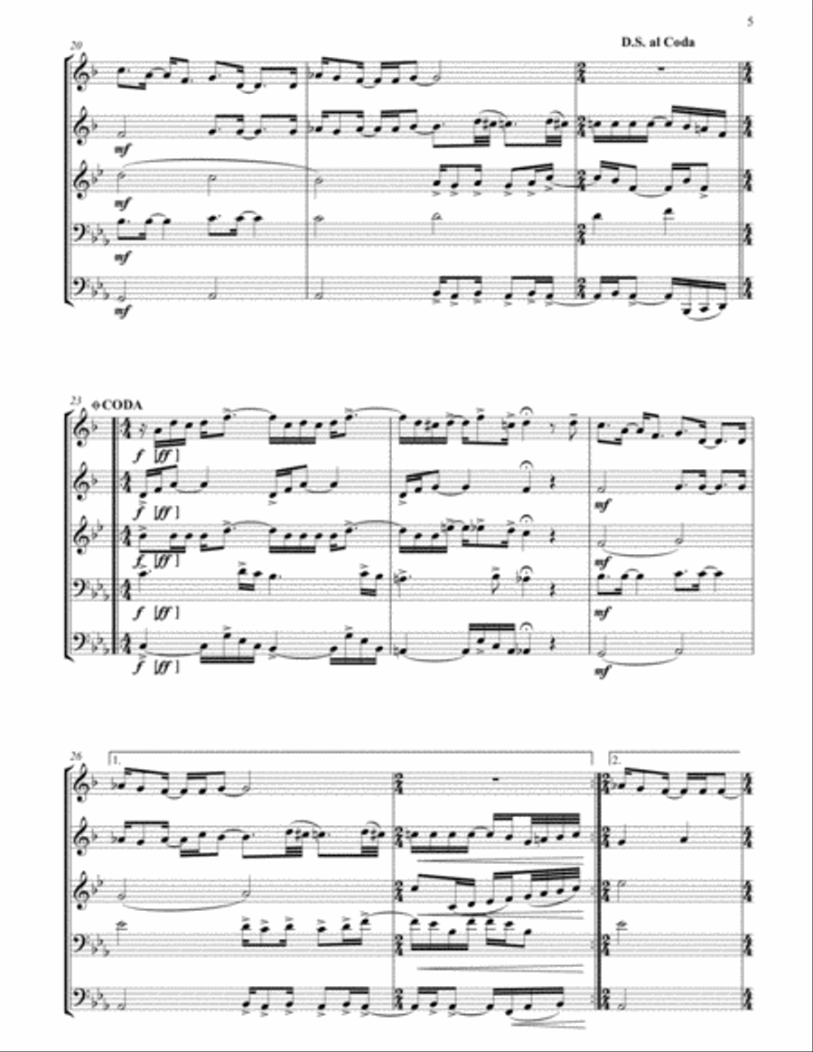 Your Song Brass Ensemble scores gallery preview page 5