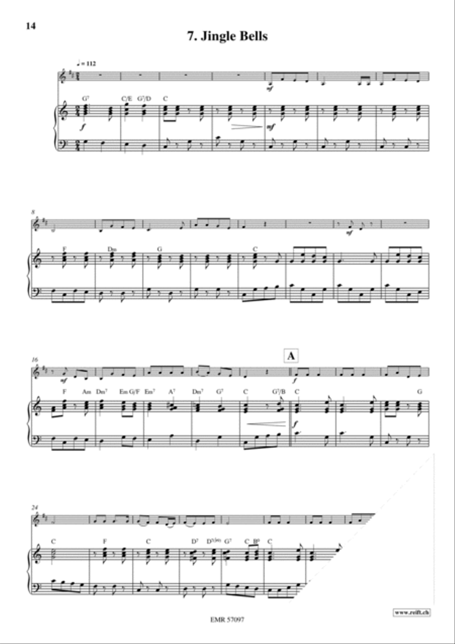18 Christmas Songs Bass Clarinet scores gallery preview page 10