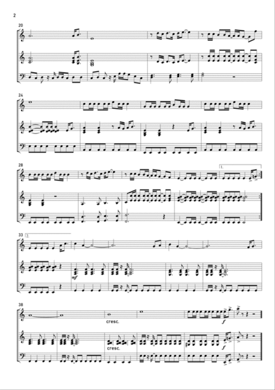 Gonna Fly Now Flute Solo scores gallery preview page 2