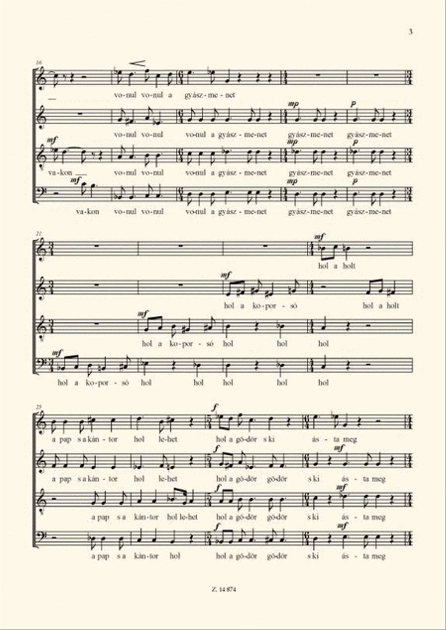 Gyászmenet Gyászmenet 4-Part scores gallery preview page 2