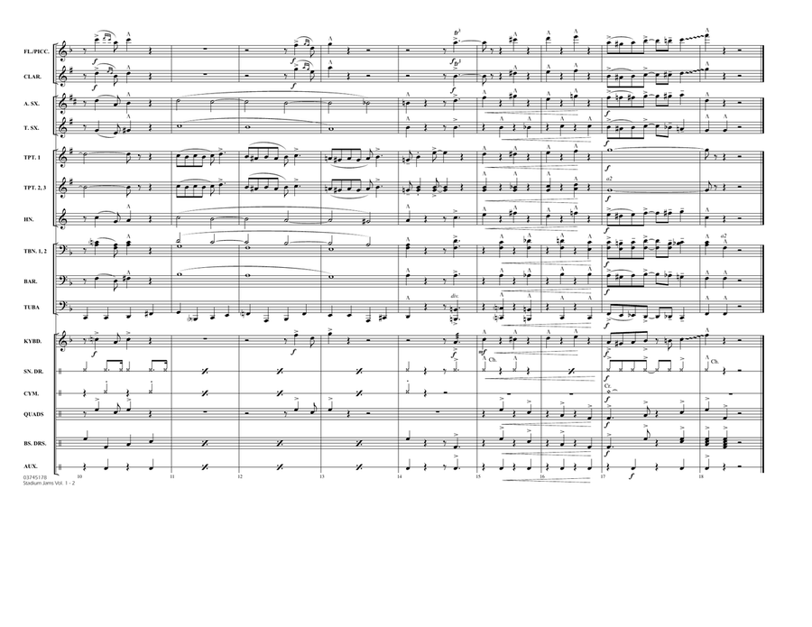 Stadium Jams - Vol. 1 - Full Score Marching Band scores gallery preview page 2