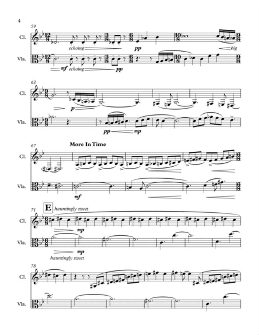 Murmurs Clarinet scores gallery preview page 4
