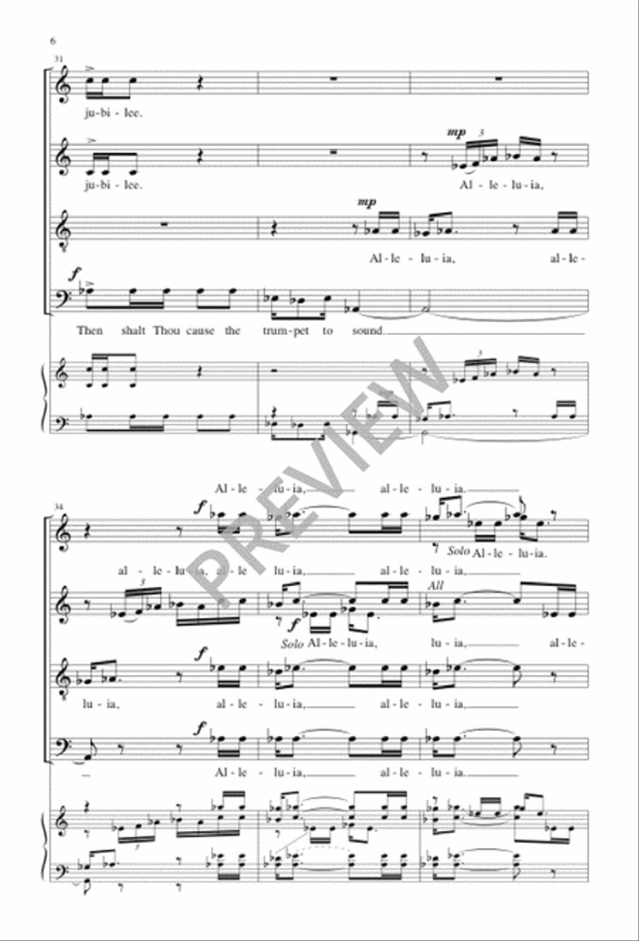 Lord, We Give Thanks to Thee 4-Part scores gallery preview page 6