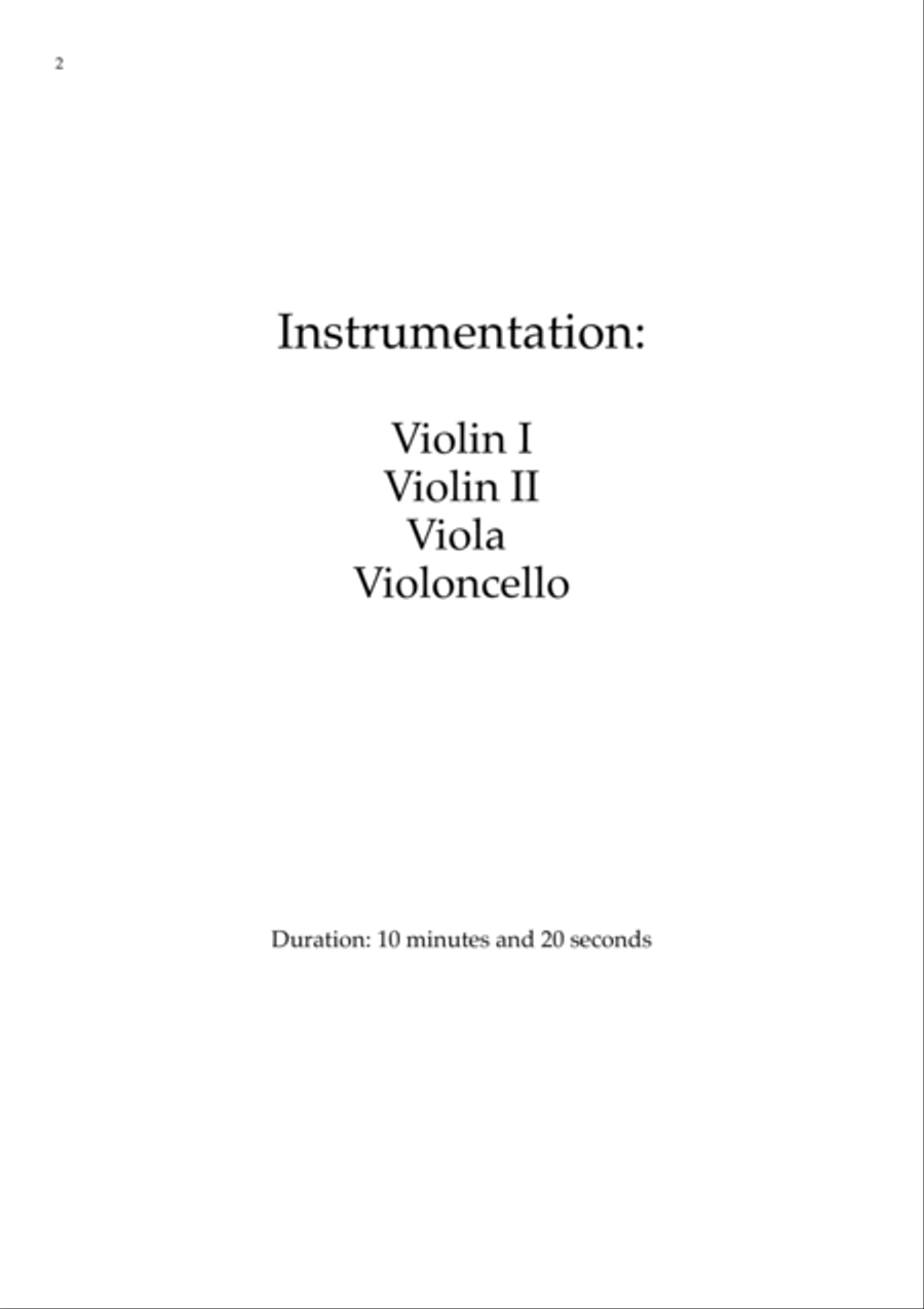 L'amour non Partagé String Quartet scores gallery preview page 2