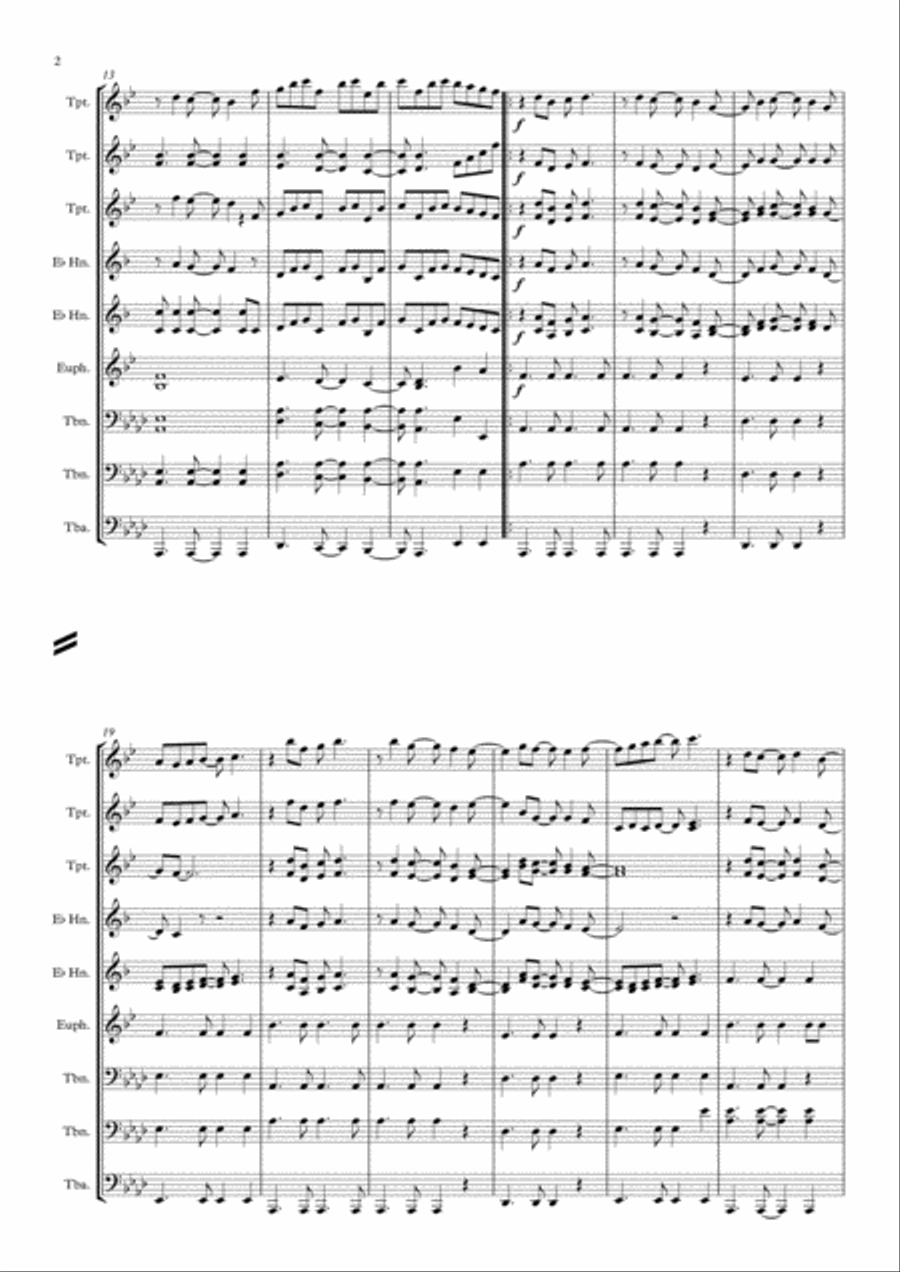 Here Comes The Sun Brass Ensemble scores gallery preview page 2