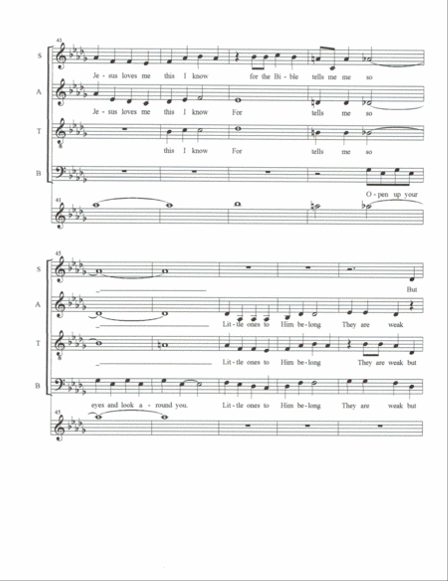 Open Up Your Eyes 4-Part scores gallery preview page 6