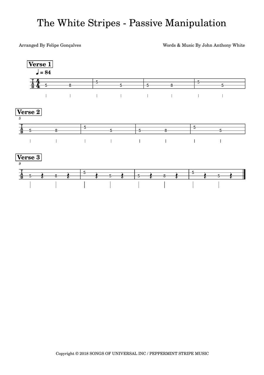 Passive Manipulation Acoustic Guitar scores gallery preview page 1