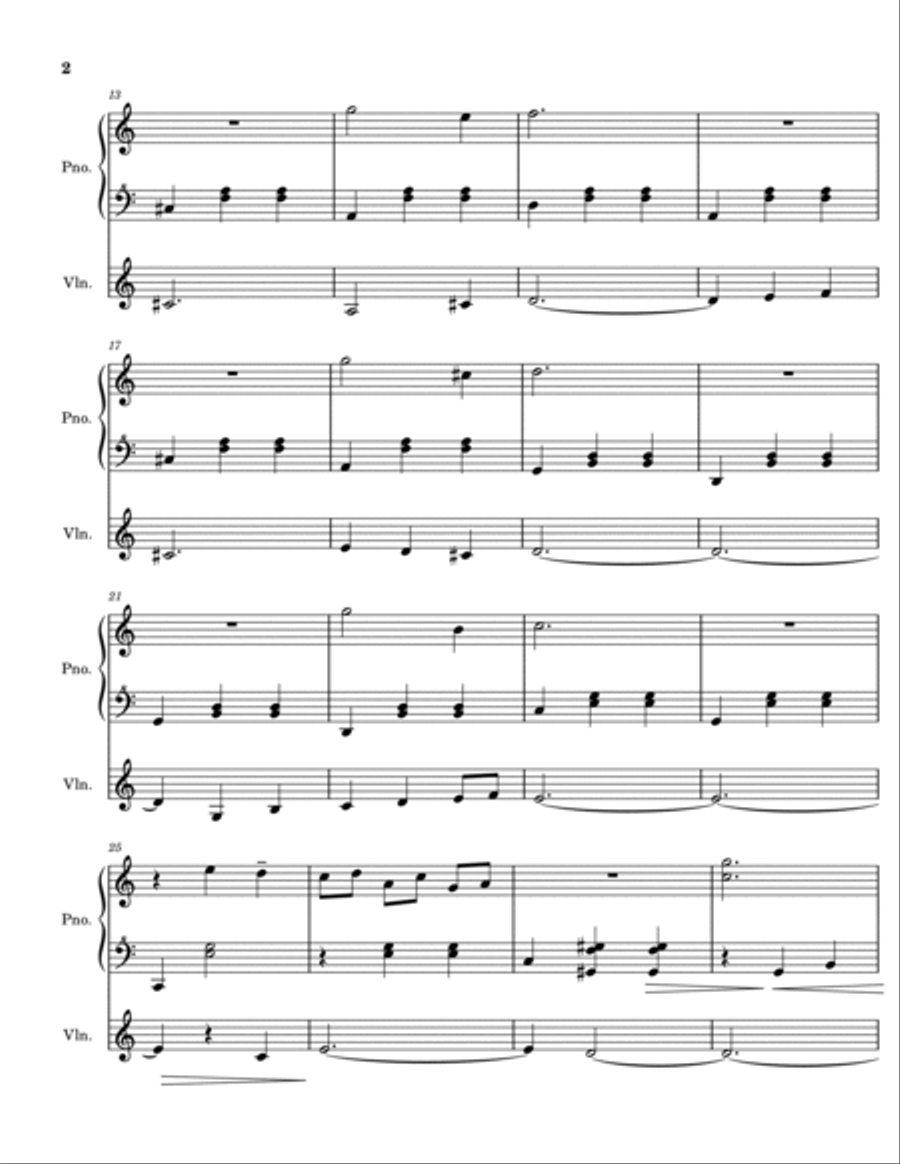 Omori Violin Solo scores gallery preview page 2