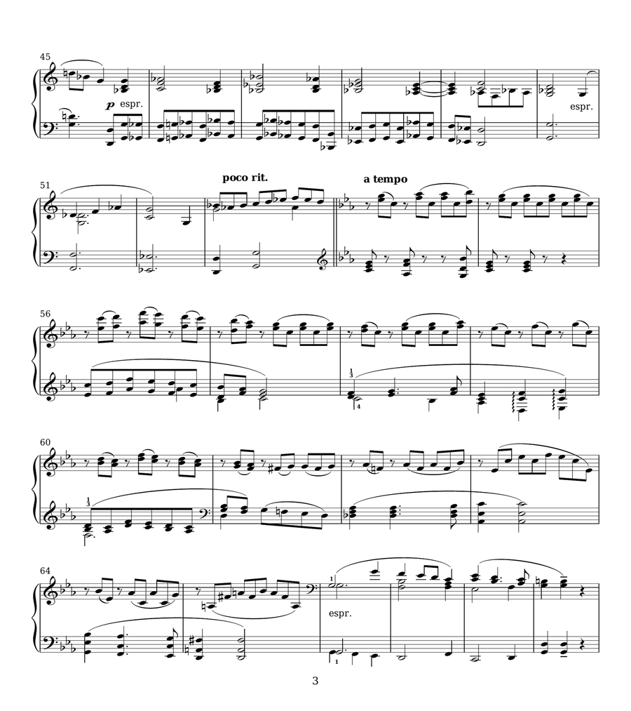 Piano Concerto No. 2 in F Major (2nd Movement) Piano Solo scores gallery preview page 3