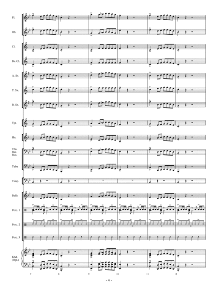 Drummin' Surf-ari Concert Band scores gallery preview page 3