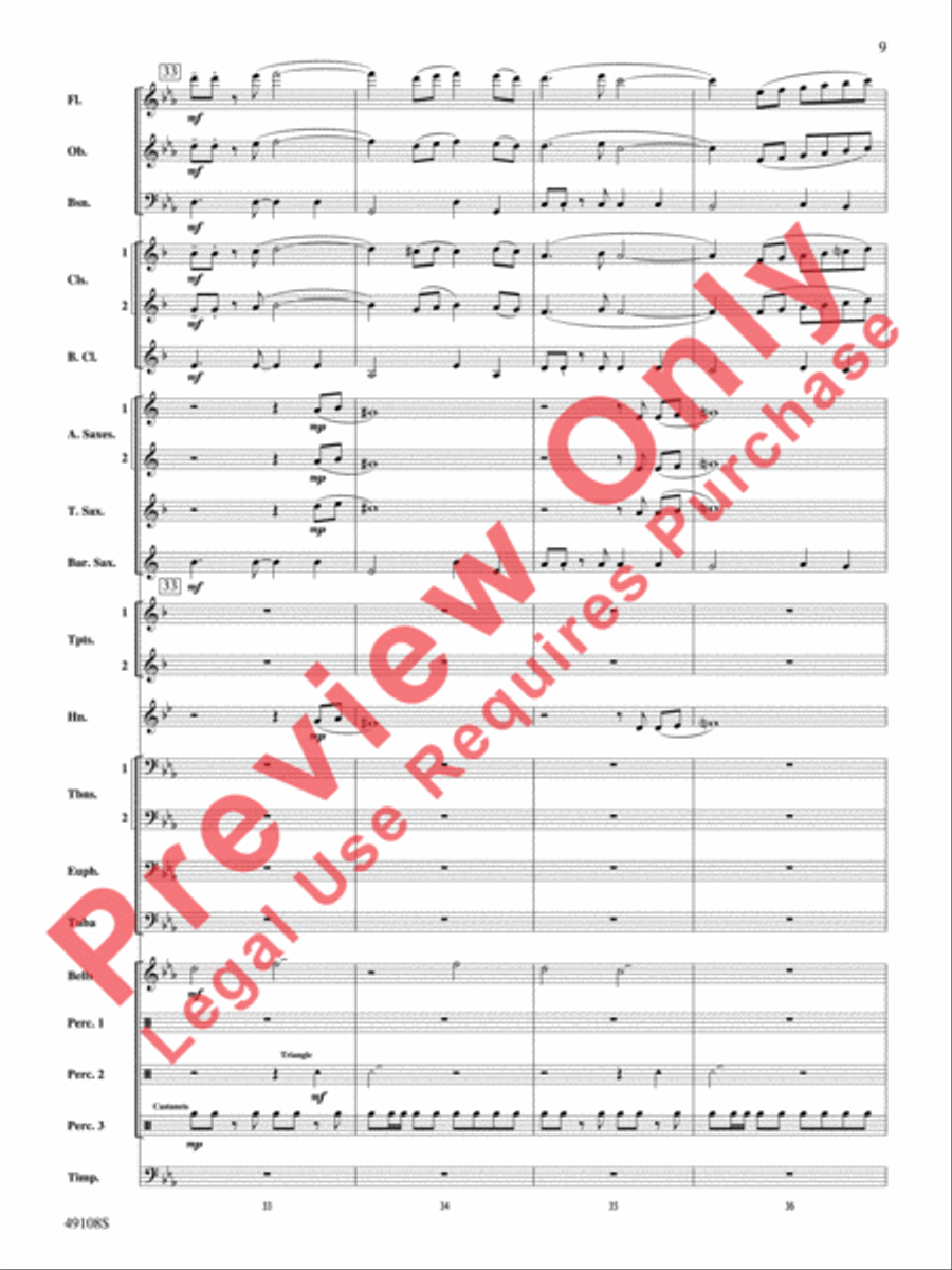 Tango for Two Left Feet Tango for Two Left Feet Concert Band scores gallery preview page 10