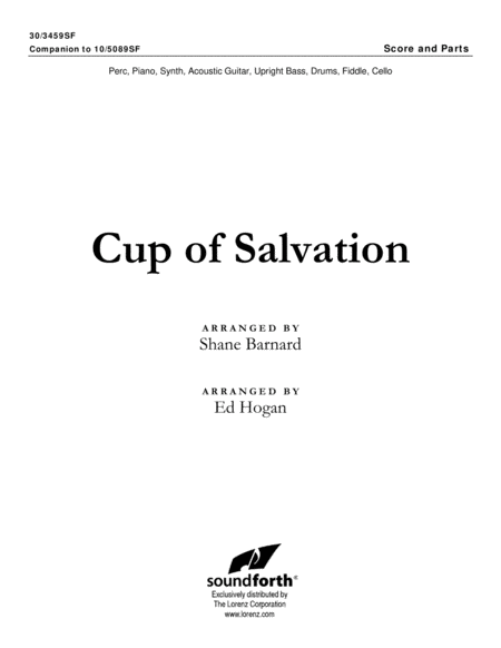 Cup of Salvation - Instrumental Ensemble Score and Parts