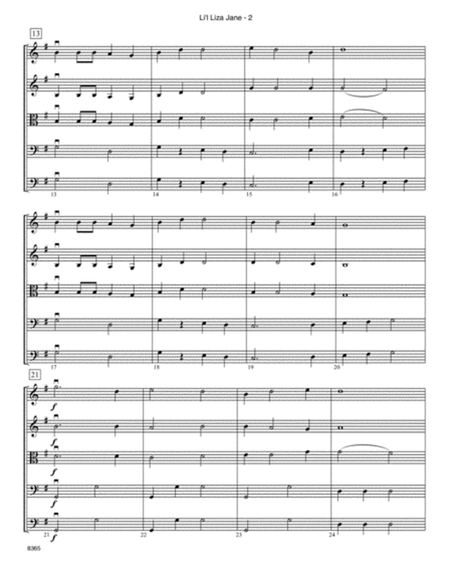 Li'l Liza Jane - Conductor Score (Full Score)