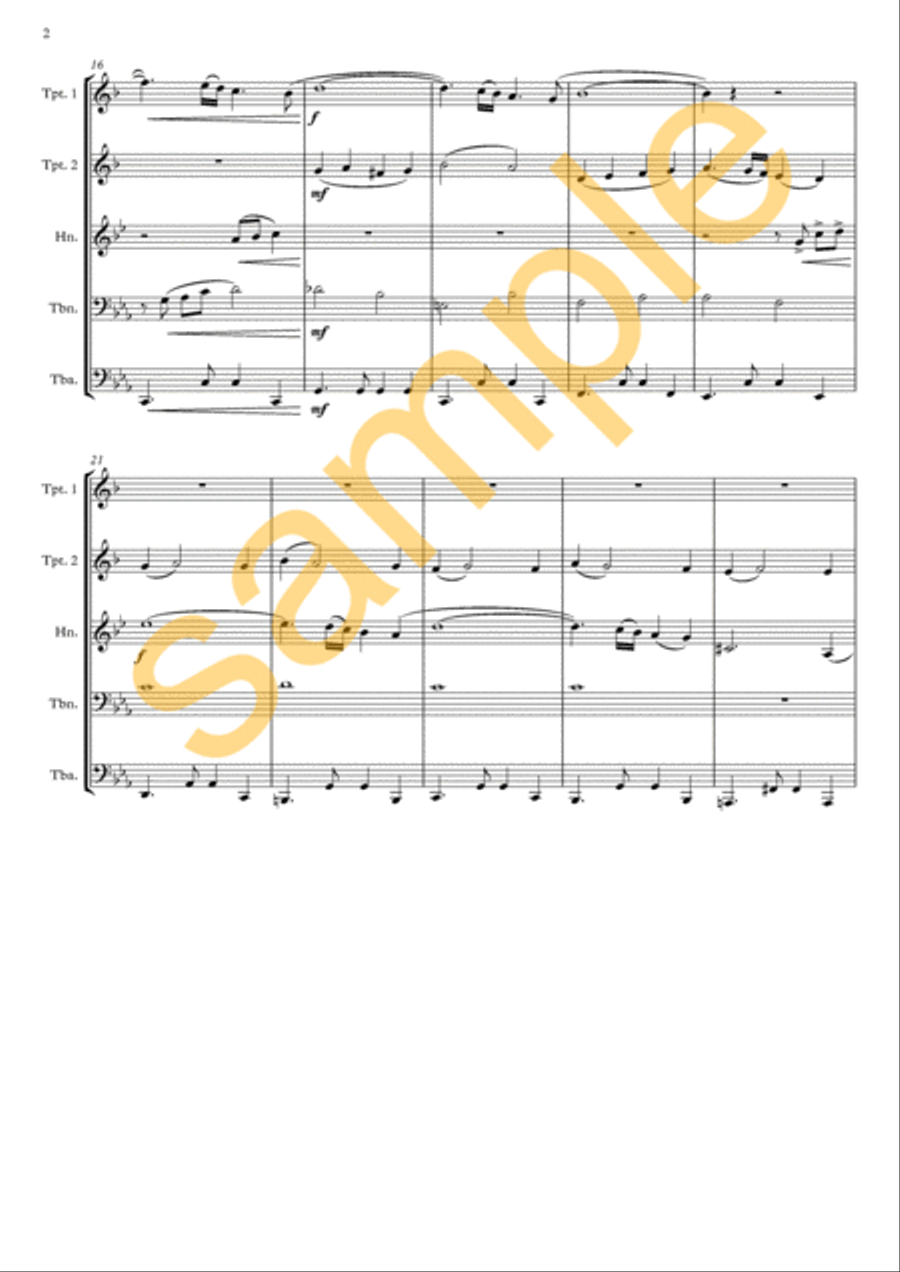 Oblivion Oblivion Brass Quintet scores gallery preview page 3