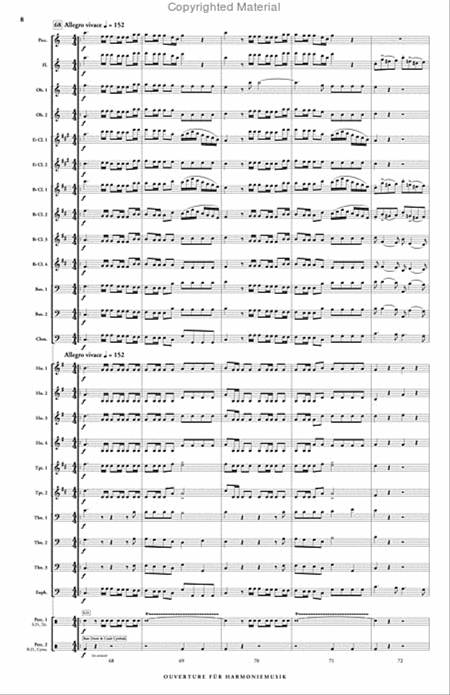 Ouverture fur Harmoniemusik (score & parts) B-Flat Clarinet scores gallery preview page 9