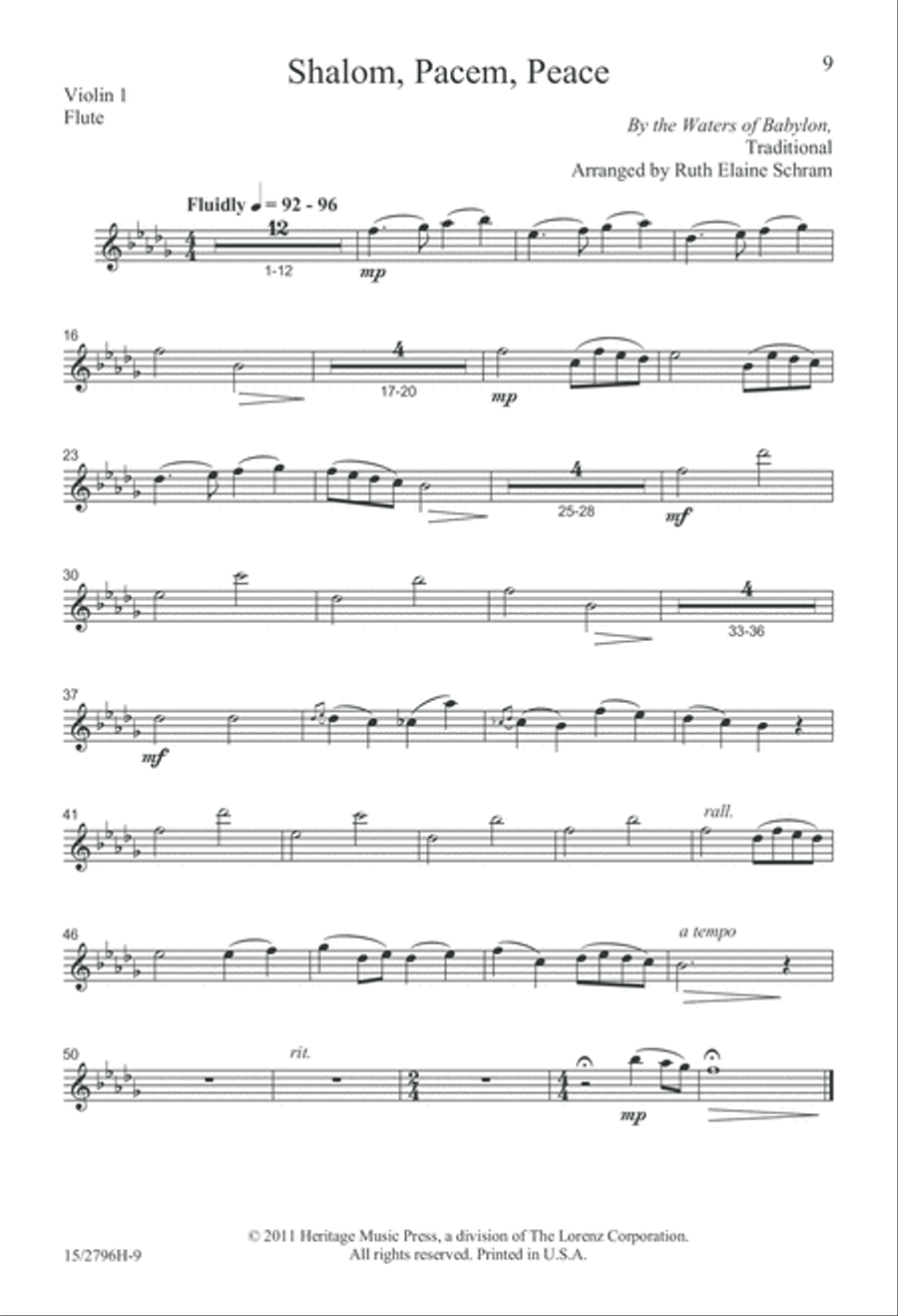 Shalom, Pacem, Peace 3-Part scores gallery preview page 10