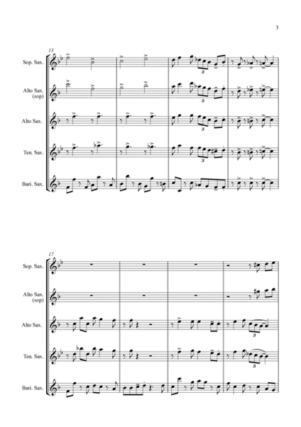 Country Garden - Jazz Arrangement - For Saxophone Quartet image number null