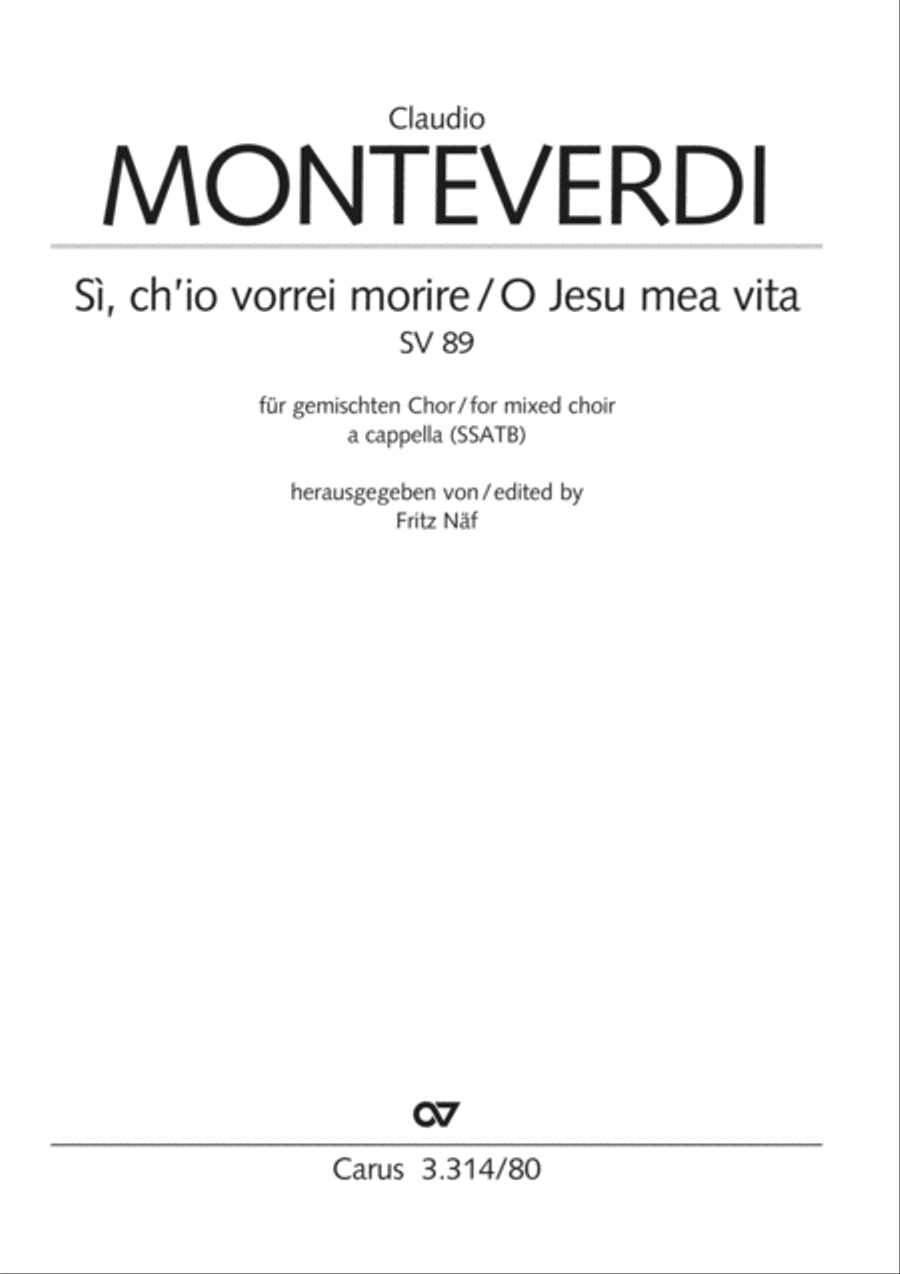 Si, chio vorrei morire SV 89 SSATB scores gallery preview page 2