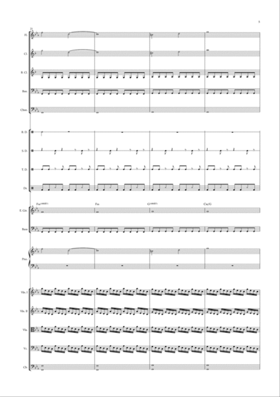 Daredevil Main Titles Full Orchestra scores gallery preview page 5