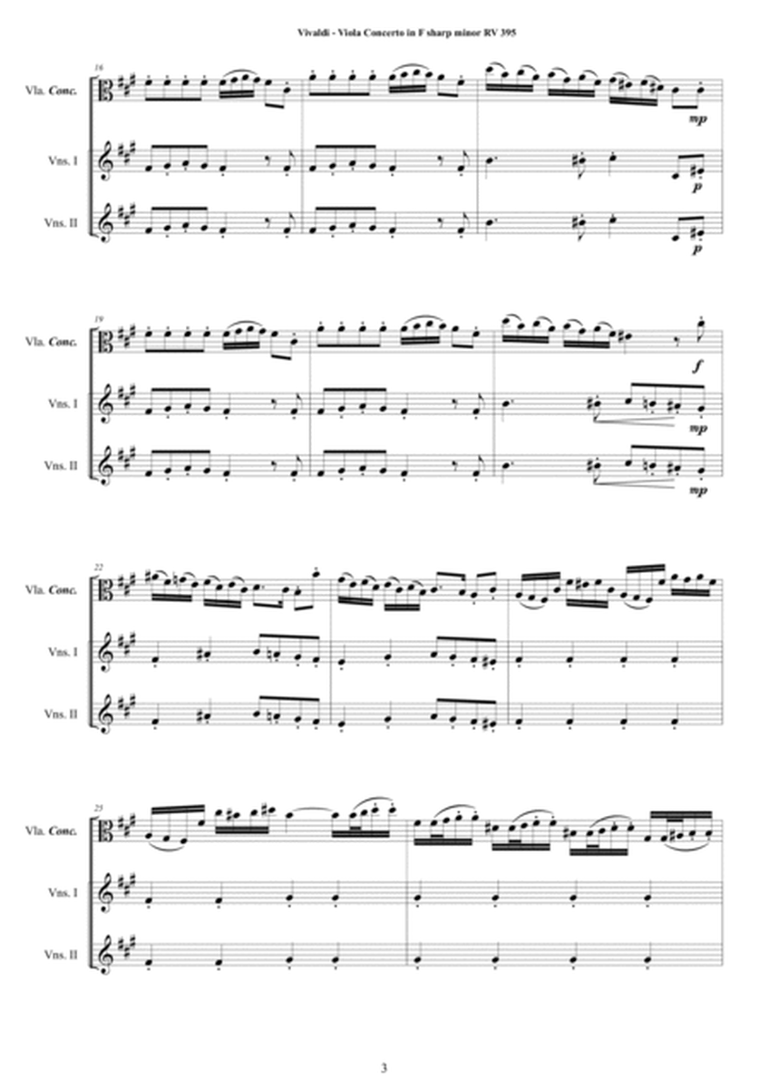 Vivaldi - Viola Concerto in F sharp minor RV395 for Viola concertante, Strings and Cembalo image number null