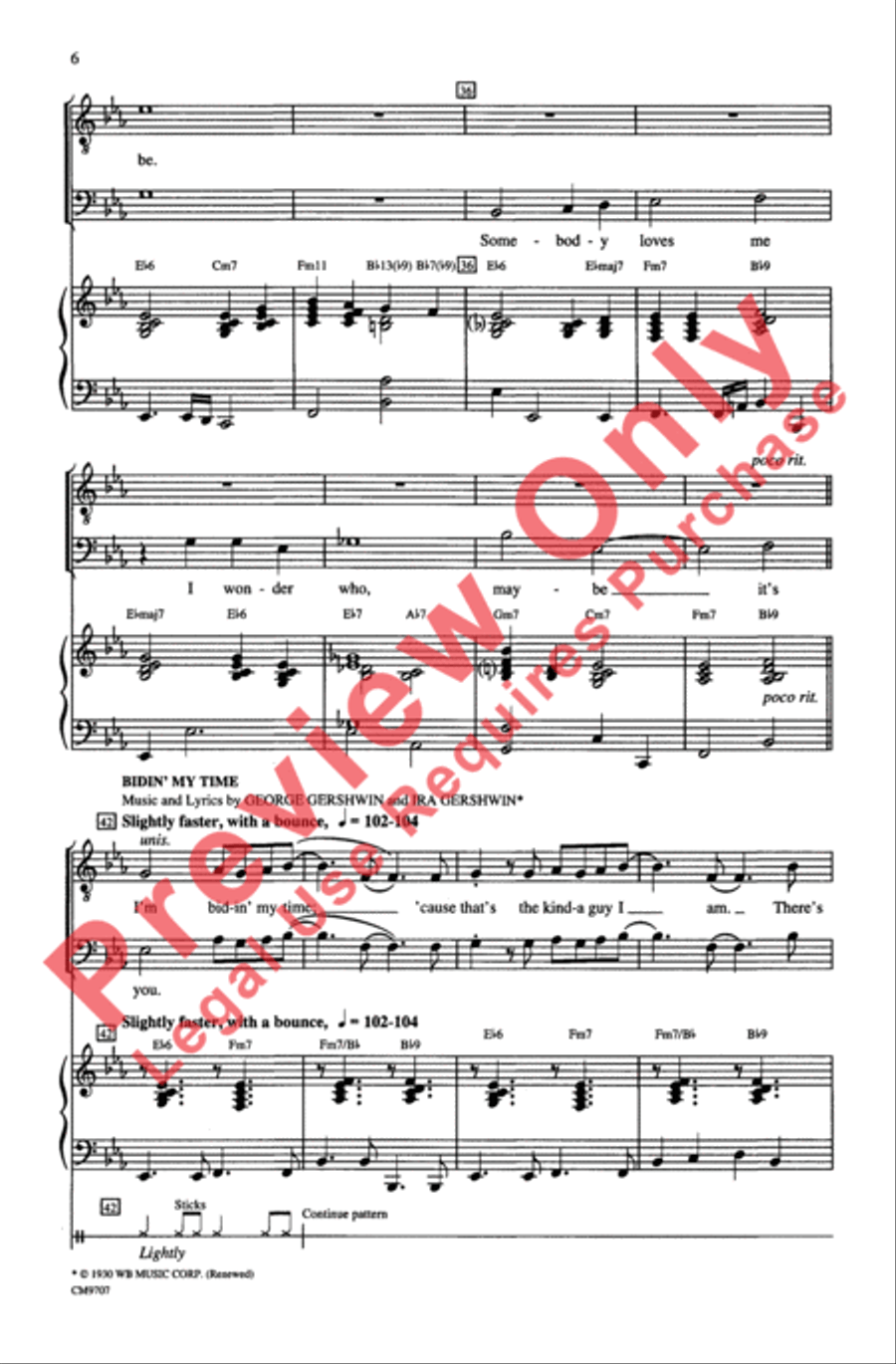 Gershwin Showcase Gershwin Showcase Men's Choir scores gallery preview page 6