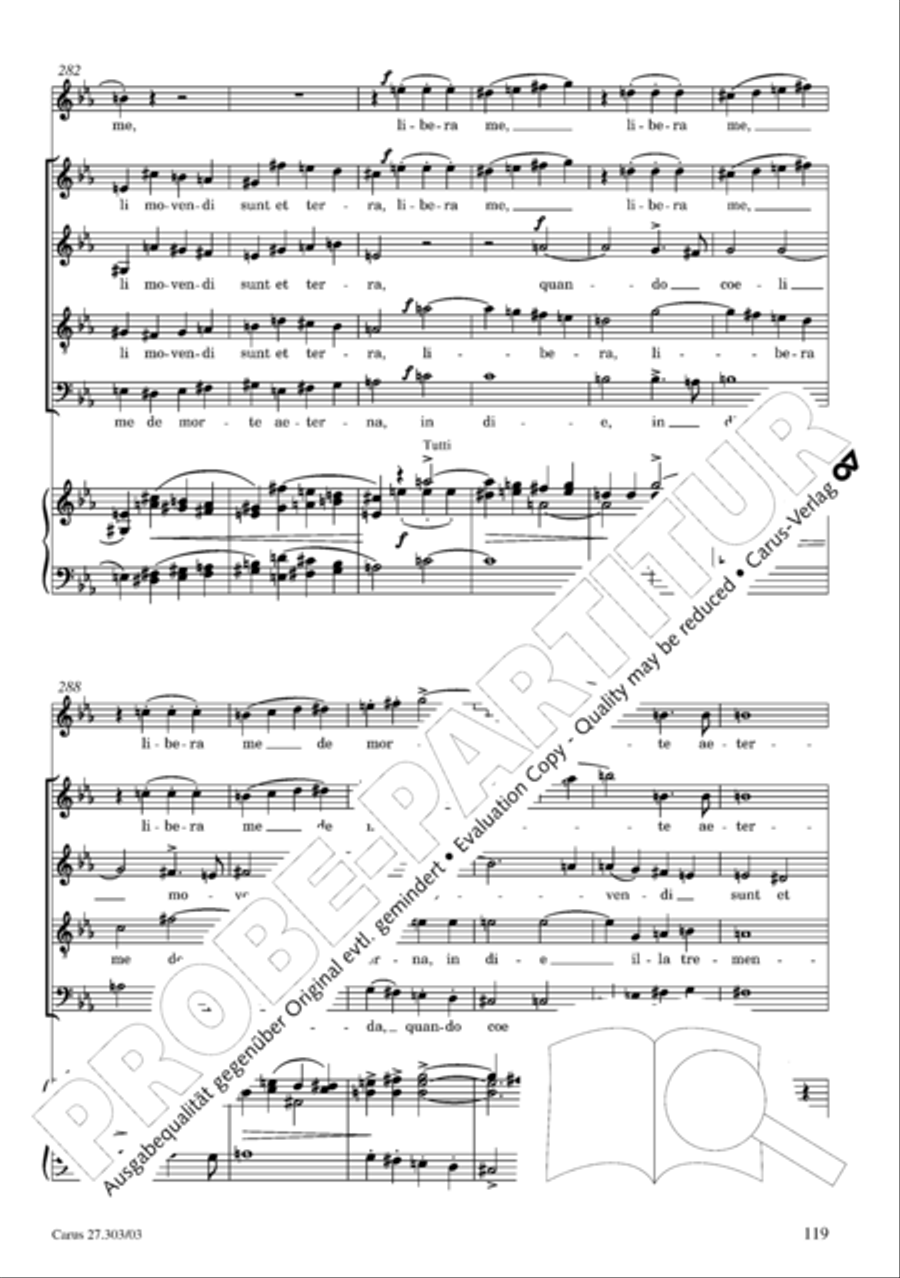 Messa da Requiem 4-Part scores gallery preview page 120