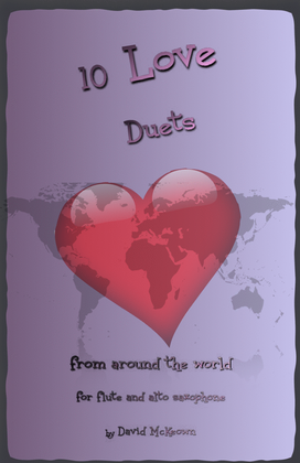 Book cover for 10 Love Duets for Flute and Alto Saxophone